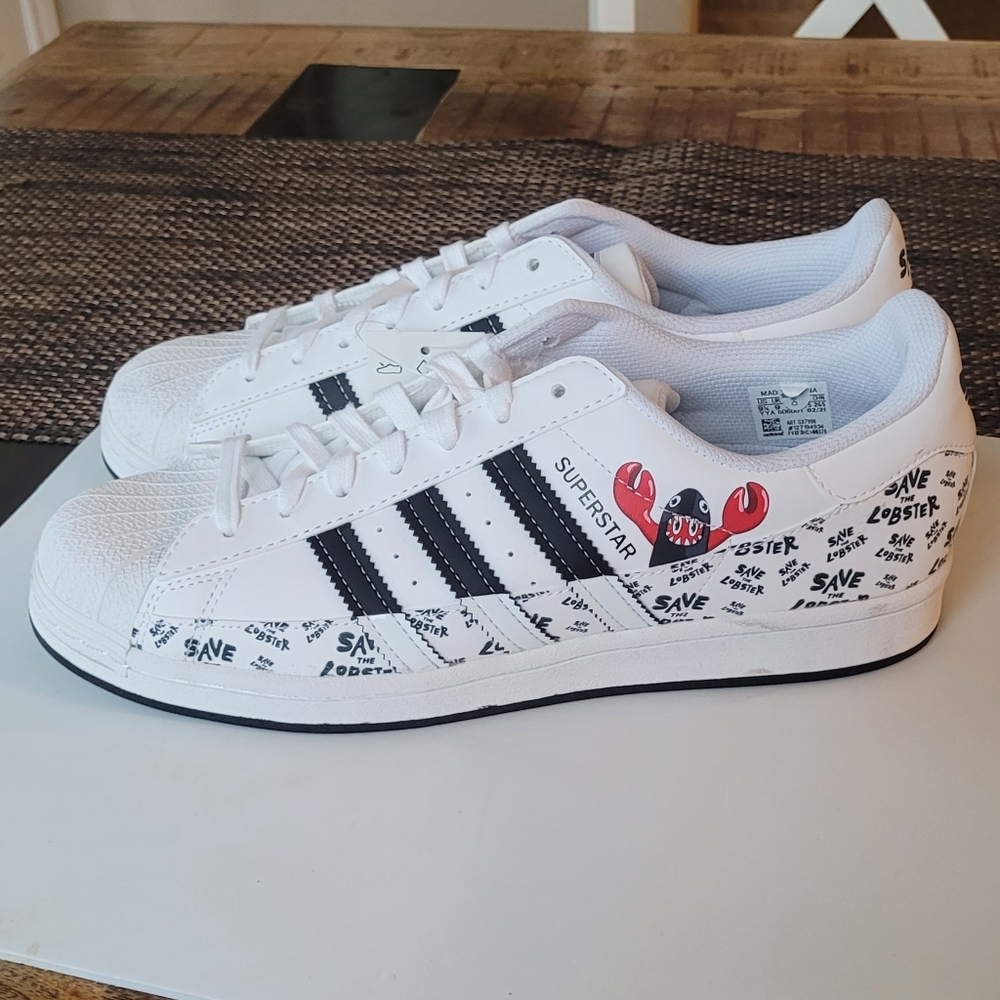Brand NEW never used Adidas Superstar Special edition Philip Colbert Save the Lo